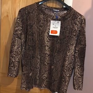 Zara Leopard long sleeve shirt